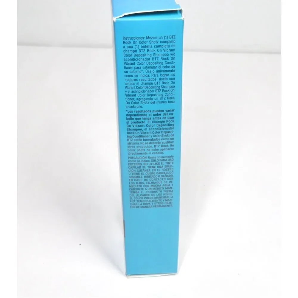 BTZ Rock On Color Shotz Temporary Color Tripped Up Turquoise .34 Fl oz New in Bo